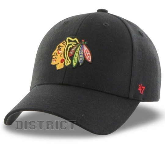 47 Brand Кепка 47 Brand MVP Chicago Blackhawks Ballpar BLPMS04WBP-BKA Black - Заображення 2