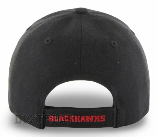 47 Brand Кепка 47 Brand MVP Chicago Blackhawks Ballpar BLPMS04WBP-BKA Black - Заображення 4