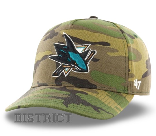 47 Brand Кепка 47 Brand Nhl San Jose Sharks H-GRVSP22CNP-CMB Camo - Заображення 1