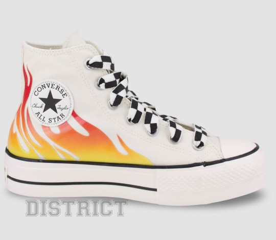 Converse CONVERSE Ctas Lift Hi A07892C Кеди 36(5,5)(р) White/Red/Yellow - Картинка 1