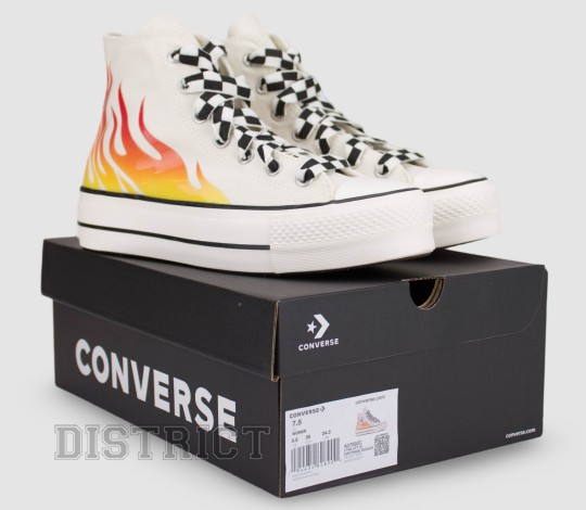 Converse CONVERSE Ctas Lift Hi A07892C Кеди 36(5,5)(р) White/Red/Yellow - Картинка 9