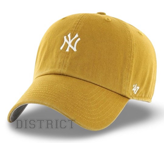 47 Brand Кепка 47 Brand New York Yankees Base Runner B-BSRNR17GWS-GR Golden - Заображення 1