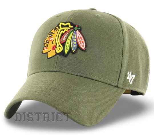47 Brand Кепка 47 Brand Chicago Blackhawks Sandalwood MVPSP04WBP-SWB Khaki - Заображення 1