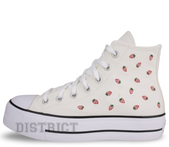 Converse Кеды Converse Chuck Taylor All Star Lift HI Strawberries A14934C Ecru - Картинка 2