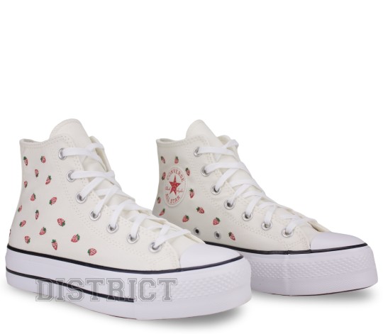 Converse Кеды Converse Chuck Taylor All Star Lift HI Strawberries A14934C Ecru - Картинка 3