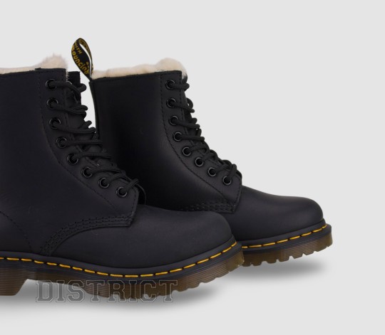 Dr.Martens Ботинки Dr. Martens 1460 Serena Burnished Wyoming 21797001 Black - Картинка 6