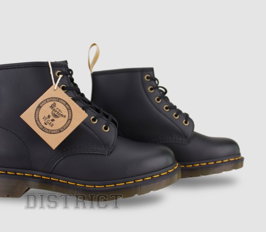 Dr. Martens Черевики Dr. Martens 101 Vegan Black Felix Rub Off 23984001 - Заображення 6