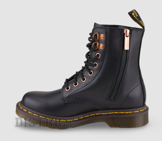 Dr.Martens Ботинки Dr. Martens 1460 Pascal Zip Rose Gold Hardware Wanama 26874001 Black - Картинка 2