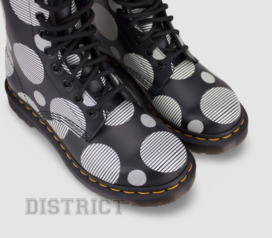 Dr. Martens Черевики Dr. Martens 1460 Polka Dot Smooth Leather 26876009 Black - Заображення 4