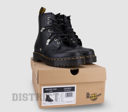 Dr. Martens Черевики Dr. Martens 1460 Bex Stud Black Fine Haircell 26959001 - Заображення 7