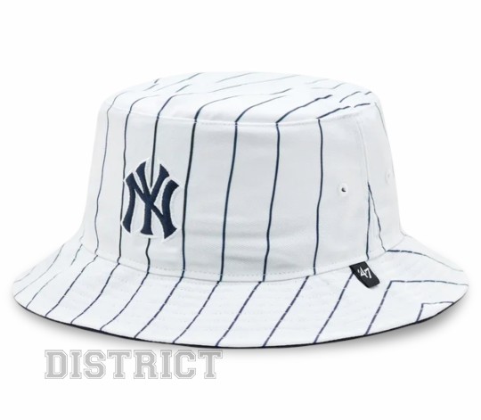 47 Brand Панама 47 Brand New York Yankees Pinstriped B-PINSD17PTF-NY White - Заображення 1