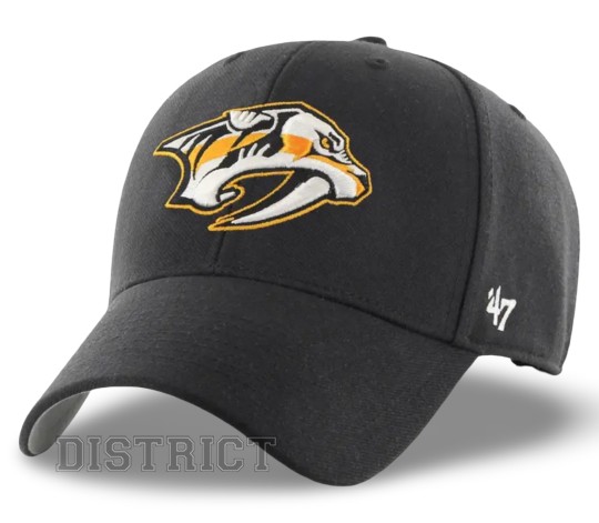 47 Brand Кепка 47 Brand MVP Nashville Predators H-MVP30WBV-BKD Black - Заображення 1