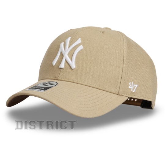 47 Brand Кепка 47 brand MVP New York Yankees B-MVPSP17WBP-KH Beige - Заображення 1