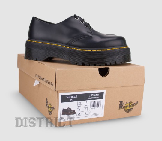 Dr. Martens Туфлі Dr. Martens 1461 Quad Platform Polished Smooth 25567001 Black - Заображення 7