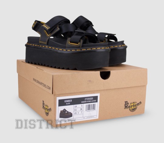 Dr. Martens Босоніжки Dr. Martens Kimber Logo Webbing Strap 27351001 Black - Заображення 8