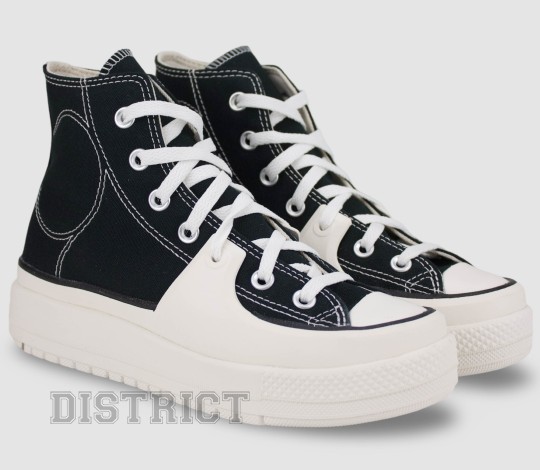 Converse CONVERSE Ctas Construct A05094C Кеди 36(4)(р) Black/White Матерiал - Заображення 3