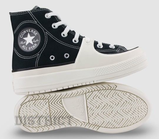 Converse CONVERSE Ctas Construct A05094C Кеди 36(4)(р) Black/White Матерiал - Заображення 8